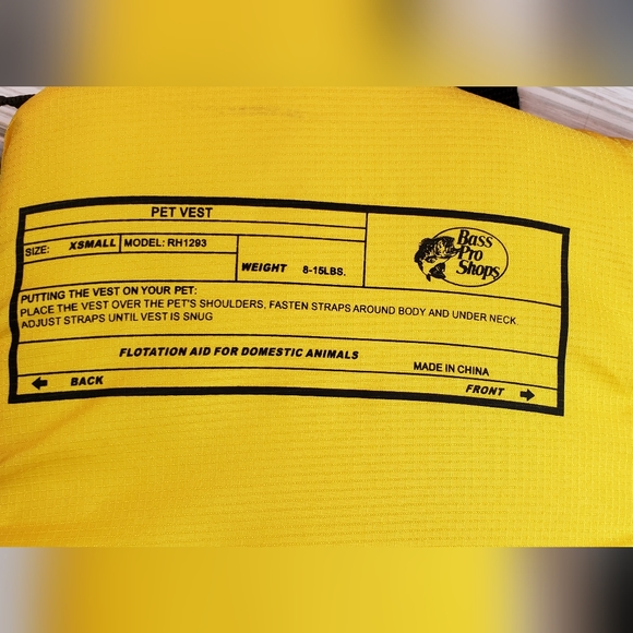 Redhead Pet floatation aid vest from Bass Pro size XS - Picture 4 of 5